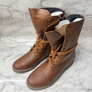 Women’s Steve Madden Troopa 3.0 Brown Leather Boots US Size 9,5